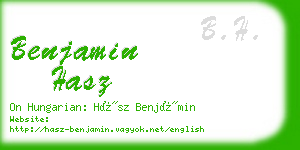 benjamin hasz business card